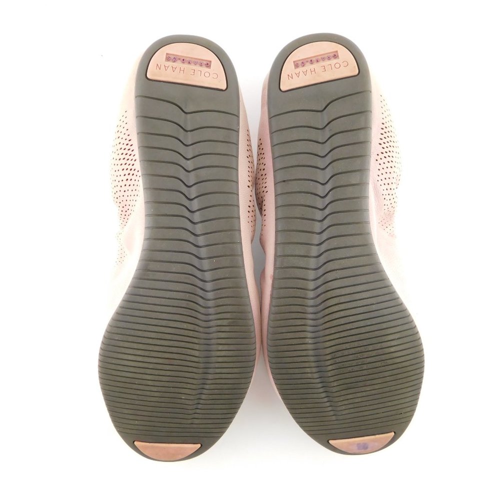 COLE HAAN Pink Nubuck Leather Perforated Ballerina Slipper Ballet Flats 7 - Picture 5 of 8